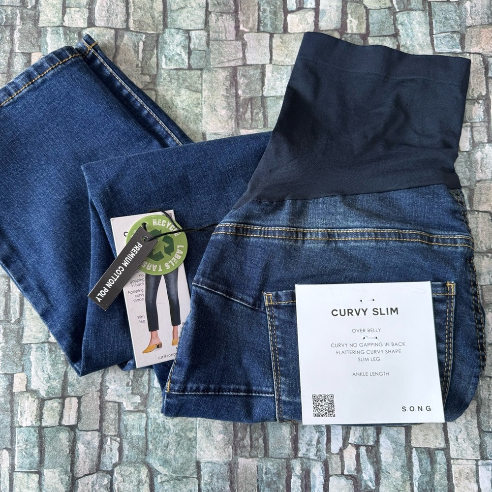 SONG Curvy Slim Maternity Jeans Sz S